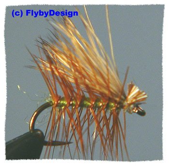 Olive Elk Hair Caddis Dry Fly Twelve Size 18 Fish Flies
