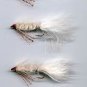 Red & White Woolly Bugger Fly - Twelve Size 16 Flies
