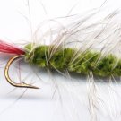 Olive Wooly Worm Fly Fishing Fly - One Hook Size 10 Fly