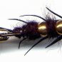 BLACK Double Bead STONEFLY Nymph Fly - Twelve Size 10