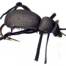 Black Foam Beetle Fly Fishing Flies Twelve Hook Size 8