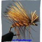 Brown Elk Hair Caddis Dry Flies Twelve Hook Size 12 Fly