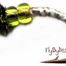 Olive Caddis Midge Larva Twelve Fly Fishing Flies #12
