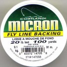 Cortland Micron White Fly Line Backing - 20 LB 100 YDS