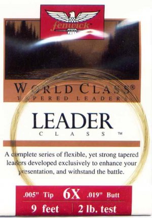 Fenwick World Class 9' Tapered 6x Trout Tapered Leader