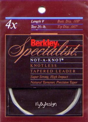 Berkley Specialist 4x - 2.5 Lb test 9' Tapered Leader