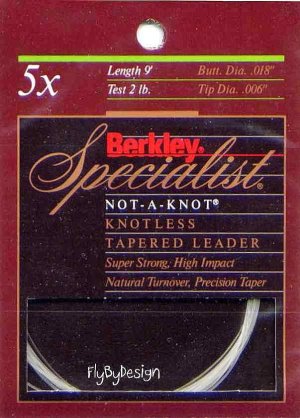 Berkley Specialist 5x - 2 Lb test 9' Tapered Leader