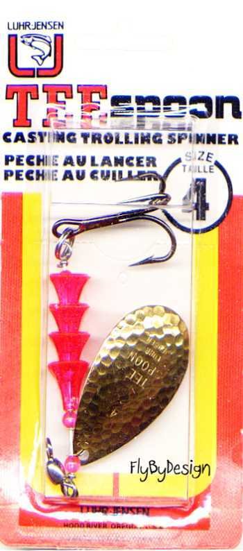 Luhr-Jensen Hammered Brass TeeSpoon Spinner - Size 4
