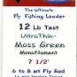 Wonderfurl LoVis Green Monofilament Fly Fishing Leaders