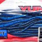 Yum 6" Houdini Worm Black Blue Flake Soft Lures 15 pack