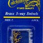 Catchmaster Size 7 Brass 3-way Fishing Swivels - 4 pcs.