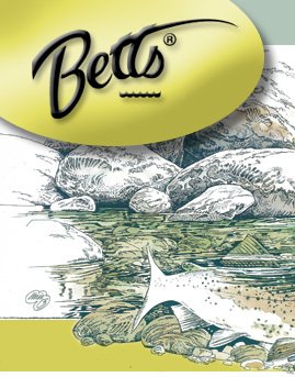 Betts White/Black Trim Gim Size 8 Fly Fishing Popper
