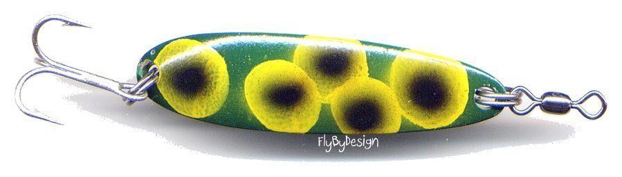 Luhr-Jensen 3/8 oz Krocodile Frog Wobbler Spoon