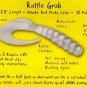 Storm 2.5" Smoke Red Flake Rattle Grub Soft Lures 12 Pk