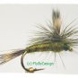 Green Drake Parachute Fly Fishing Flies Twelve NEW Choice of Hook Size