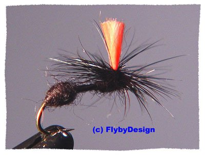 Black Parachute Ant Fly Fishing Flies - FREE Shipping Worldwide & Choice of Size