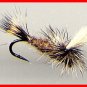 Gold Ribbed Hares Ear Parachute Fly Fishing Flies Twelve NEW Choice of Hook Size