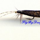Cinnamon Sedge Caddis Dry Flies - Twelve Premium Fly Fishing Flies Hook Size 14