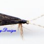 Cinnamon Sedge Caddis Dry Flies - Twelve Premium Fly Fishing Flies Hook Size 14