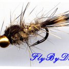 Bead Head Gold Ribbed Hares Ear Nymph - Twelve Fly Fishing Flies