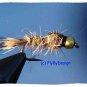 Bead Head Gold Ribbed Hares Ear Nymph - Twelve Fly Fishing Flies
