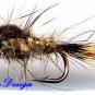 Bead Head Gold Ribbed Hares Ear Nymph - Twelve Fly Fishing Flies