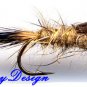 Bead Head Gold Ribbed Hares Ear Nymph - Twelve Fly Fishing Flies