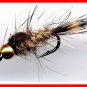 Bead Head Gold Ribbed Hares Ear Nymph - Twelve Fly Fishing Flies