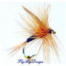 Ginger Quill Dry Flies - Twelve Hook Size 12 Fly Fishing Flies