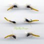 Parachute Olive Caddis Emerger Fly Fishing Flies - Twelve Hook Size 14 Flies