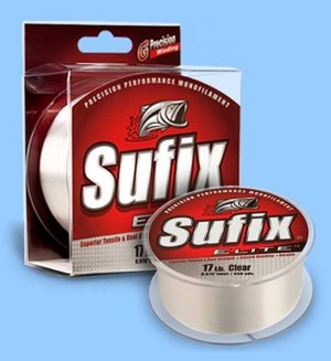 Sufix Elite Precision Performance Clear Monofilament Line 330 yds - Size Choice