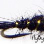 Black Gold Ribbed Hares Ear Nymph Fly Fishing Flies - Twelve NEW Deadly Flies