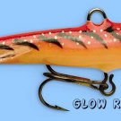 NEW Rapala Glow Red Tiger Vertical Jigging Rap 1-1/2", 3/16 oz Fishing Lure
