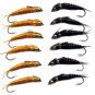 Double Bead Stoneflies - Twelve Fly Fishing Flies Your Choice Hook Size & Color