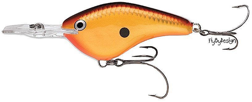Rapala Flat Crawdad Dives-to 7 Ft Sure-Set VMC Hooks