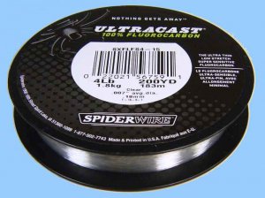 Spiderwire Ultracast 100% Fluorocarbon 200 Yd Spools - Choice of Strength