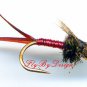 RED Copper John Nymphs - One Dozen Fly Fishing Flies Choose Hook Size 14 to 20