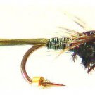Olive Copper John Nymphs - One Dozen Fly Fishing Flies Choose Hook Size 14 to 20