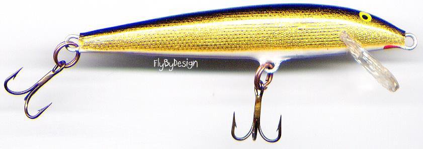 Vintage Rapala Gold Original Floating Fishing Lure (F07 G) with Papers NIB