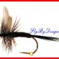 Black Gnat Dry Fly Fishing Flies - FREE Shipping Worldwide & Choice of Size