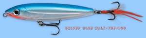 Rapala Silver Blue X-RAP (XRW09 SB) Walk-the-Dog Topwater Lure - SureSet Hook