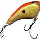 Vintage Rapala Gold Fluorescent Red  2-3/4" Flat Fishing Lure NIB DTFSS03 GFR
