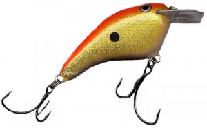 Vintage Rapala Gold Fluorescent Red  2-3/4" Flat Fishing Lure NIB DTFSS03 GFR