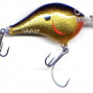 Vintage Rapala Balsa Gold Rattling Fishing Lure with VMC SureSet Hooks Dives 10'