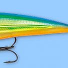 Rapala X-RAP Parrot (XRSS10 PRT) with VMC SureSet Hook Slashbait Fishing Lure