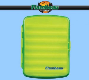 Flambeau Light Weight, Water Resistant, Green, Fly Box or Ice Fishing Jig Box