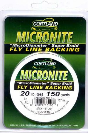 Cortland Micronite "SUPER BRAID" White Fly Line Backing - 20 LB 150 YDS