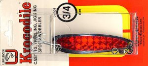 Luhr-Jensen Krocodile "Chrome RED Prism Lite" Spoons