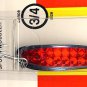 Luhr-Jensen Krocodile "Chrome RED Prism Lite" Spoons