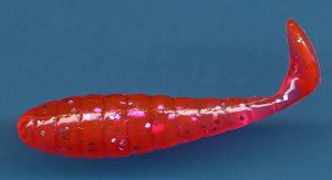 Laker 2-1/2" Red/Pink Paddle Tail Soft Grubs (10 Pack)